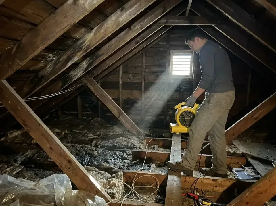 attic-water-damage-drying-proc-007 — frequently asked questions, Emergency Water Extraction & 24/7 Flood Response in Harlan,…